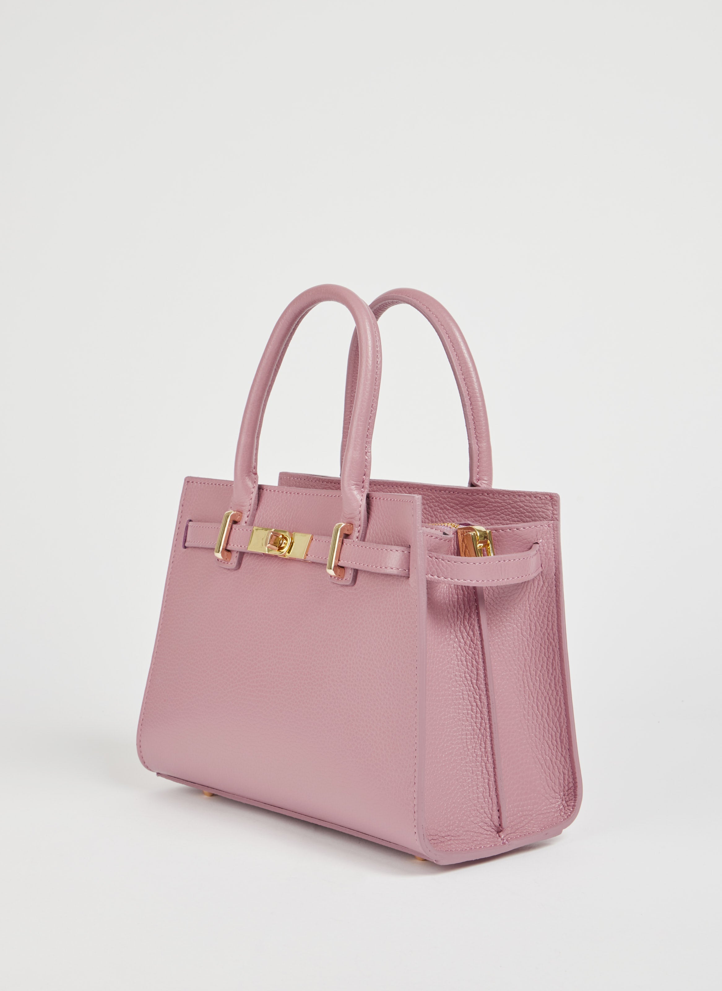 Torebka Grace z prawdziwej skóry Togo Róż Antyczny