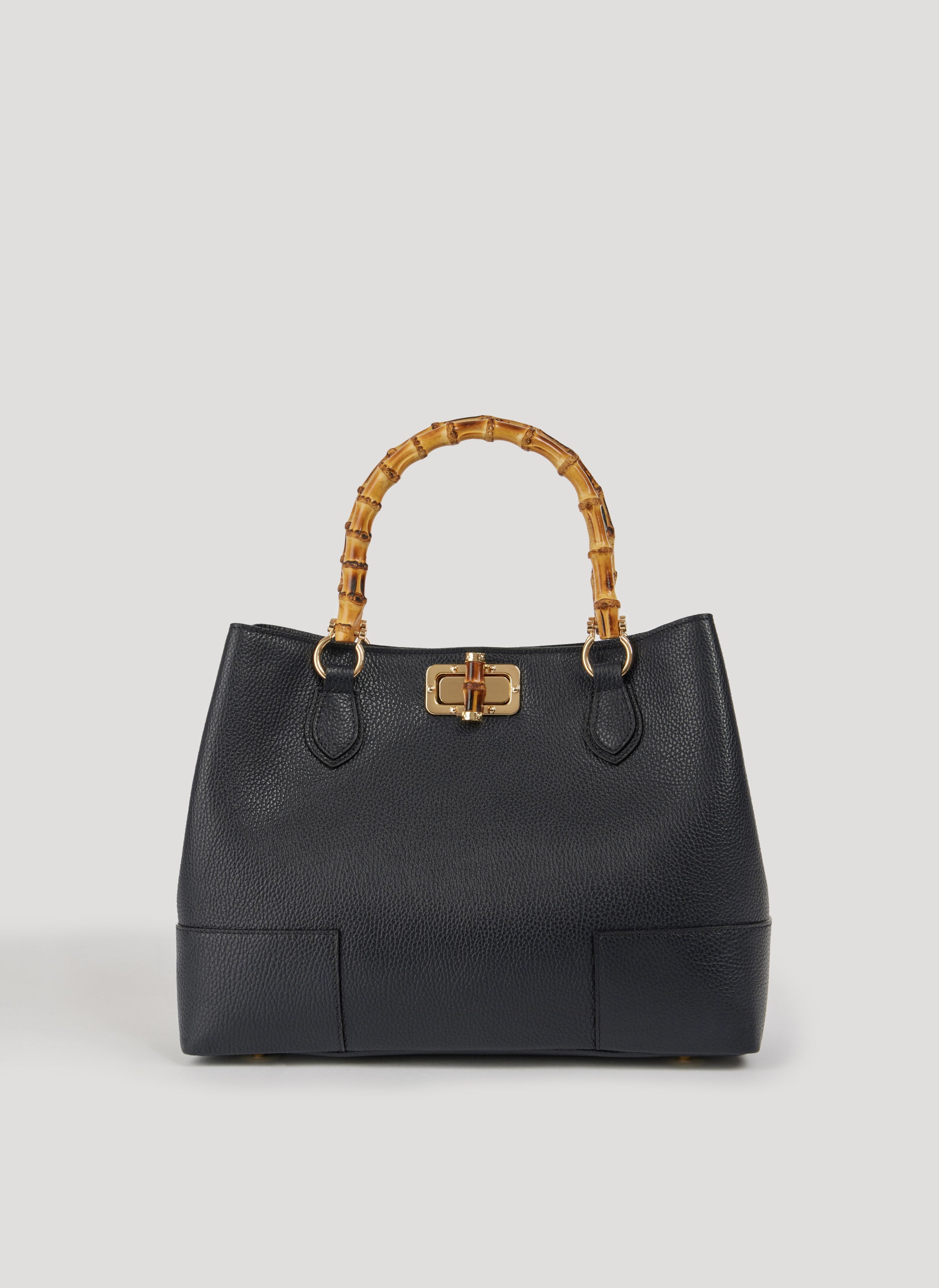 Torebka Bamboo Babe ze skóry Dollaro czarna