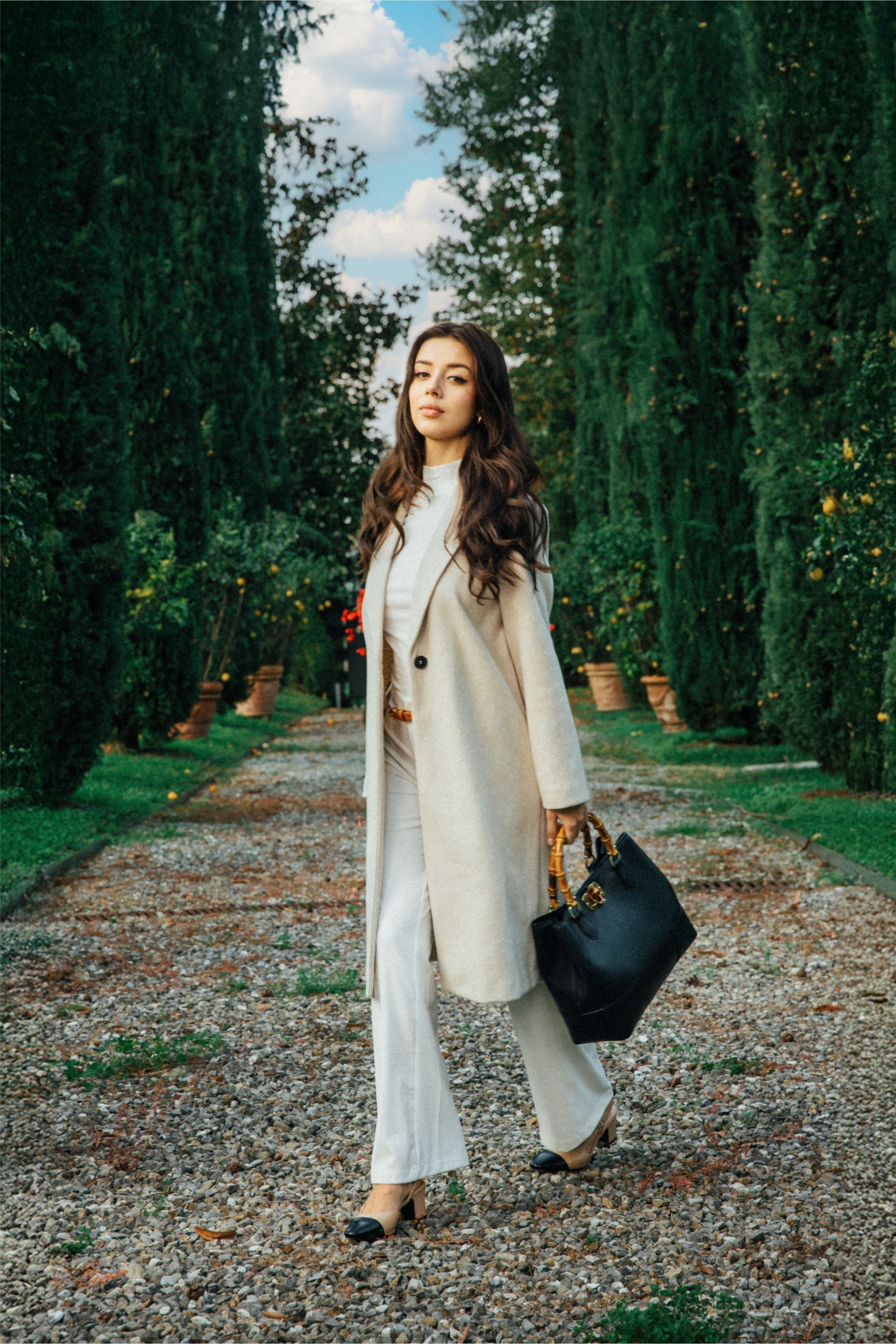 Torebka Bamboo Babe ze skóry Dollaro czarna