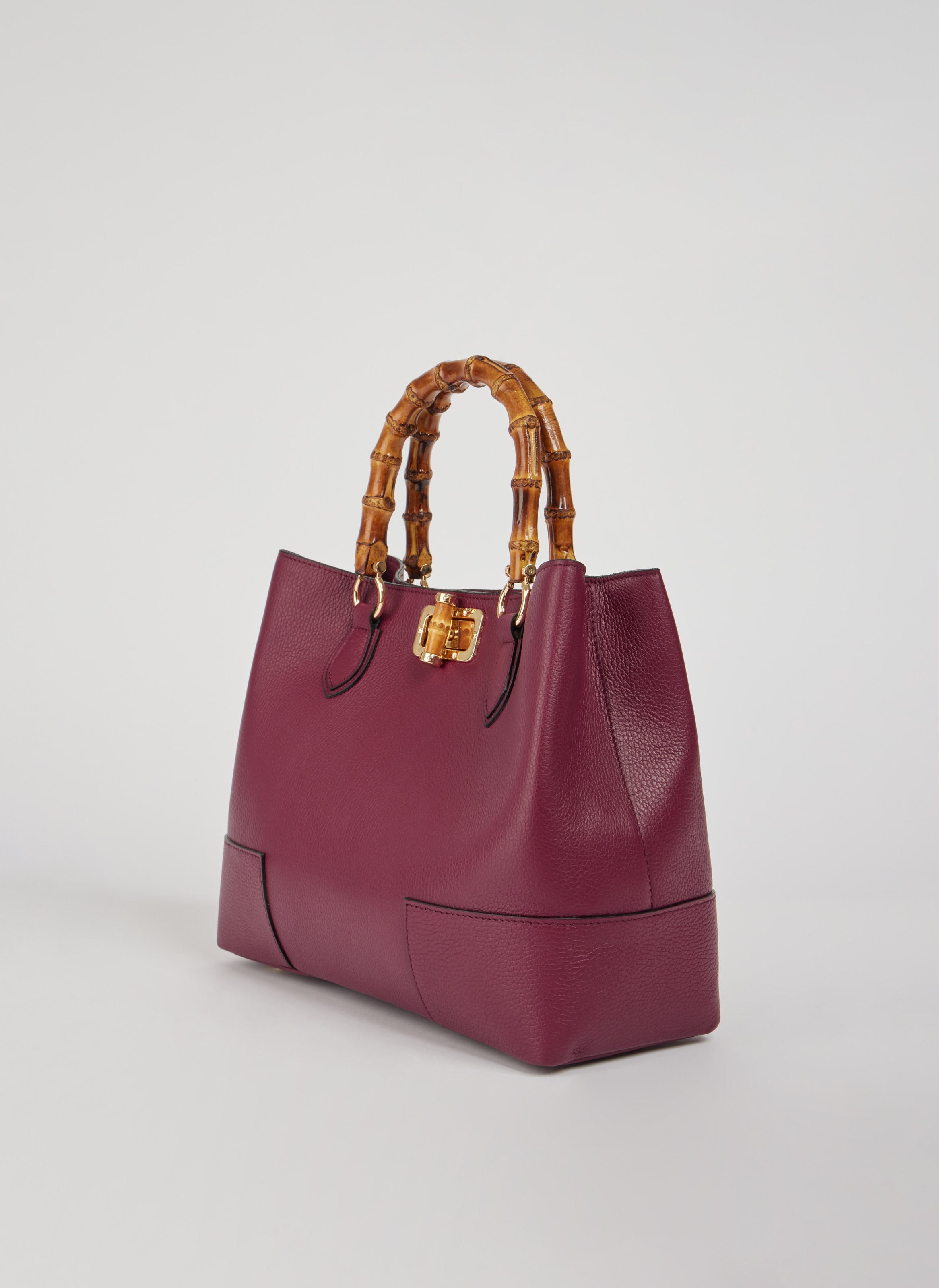 Torebka Bamboo Babe ze skóry Dollaro Burgund