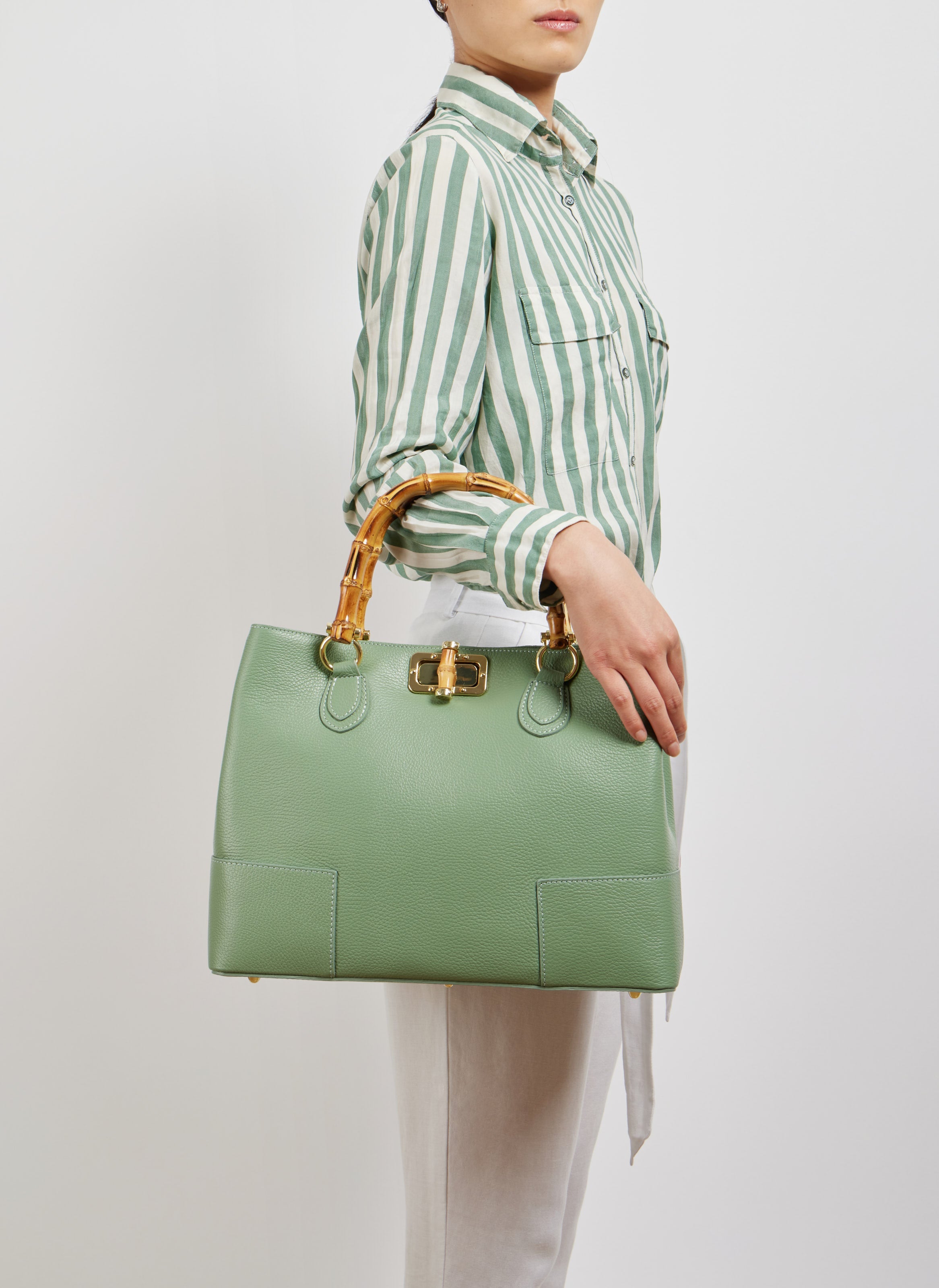 Torebka Bamboo Babe ze skóry Dollar Mint