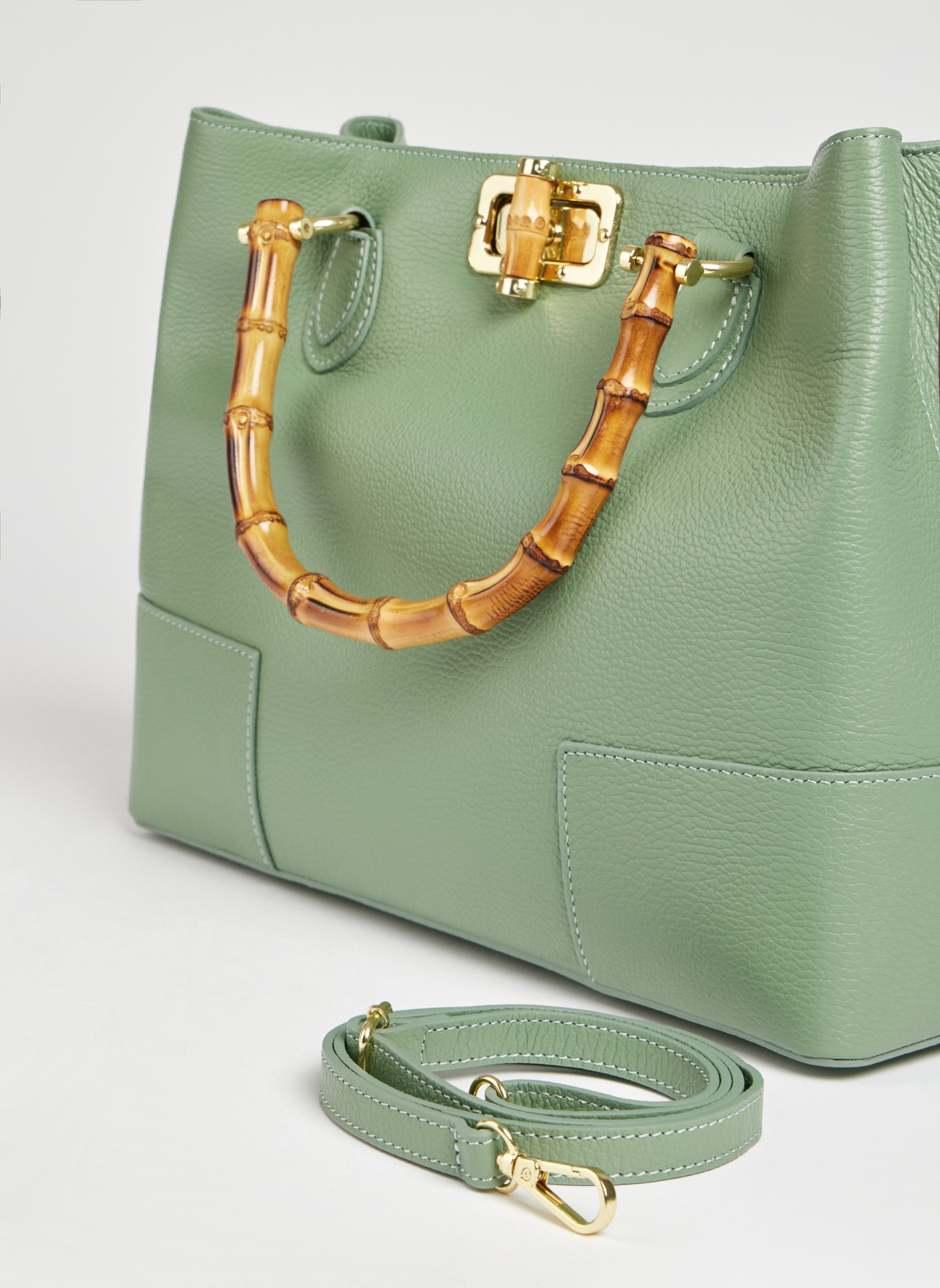 Torebka Bamboo Babe ze skóry Dollar Mint